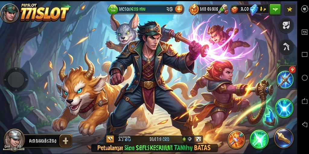 Tampilan gameplay dinamis dan penuh aksi dari 171SLOT.