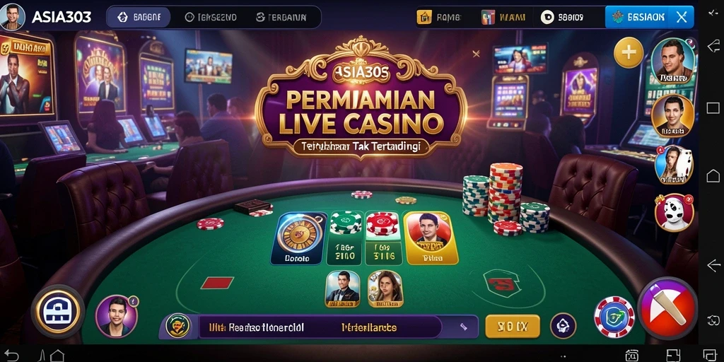 Tampilan gameplay Live Casino yang menarik dan interaktif.