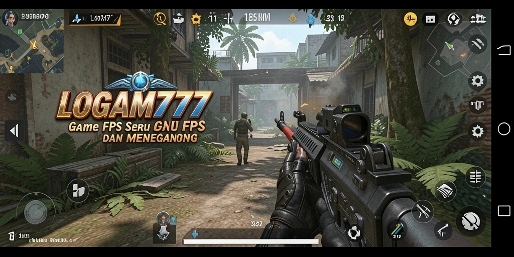 Tampilan layar utama LOGAM777 dengan aksi gameplay FPS yang mendebarkan.