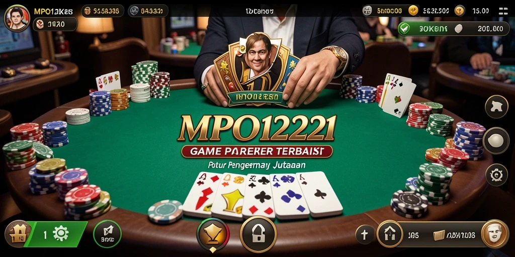 Screenshot MPO1221 menunjukkan gameplay poker yang seru dan interaktif.
