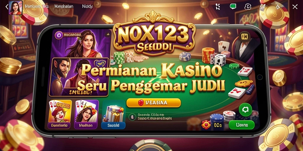 Tampilan gameplay Kasino yang mendebarkan dalam NOX123.
