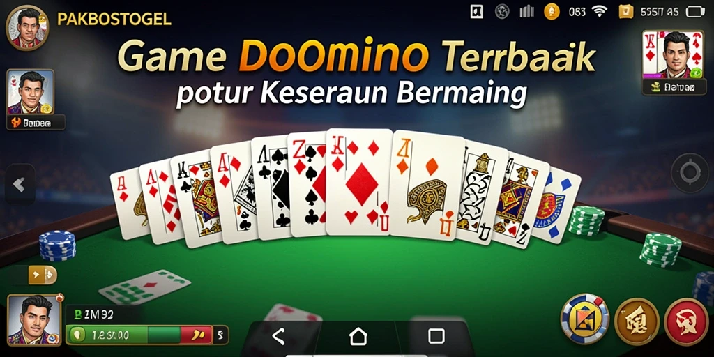 Screenshot gameplay PAKBOSTOGEL menampilkan keseruan permainan Domino.