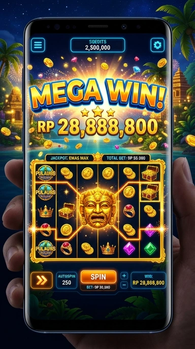 Screenshot kategori aplikasi yang beragam di pulau88.